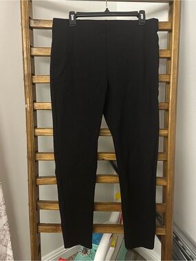 Adrianna Papell Black with White Polka Dot Lined Dress Pants